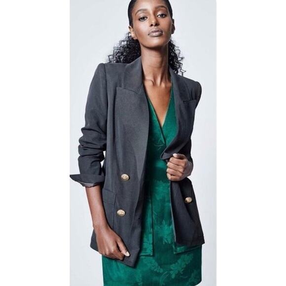 Smythe Jackets & Blazers - SMYTHE Unstructured Double Breasted Blazer Grey Size XS Classic‎ Menswear Chic